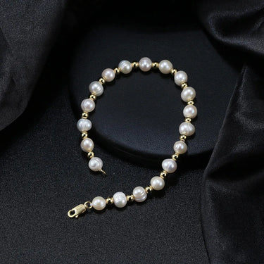 Pulseira mais pequena · Pulseira de Pérolas e Ouro 14k
