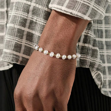 Pulseira mais pequena · Pulseira de Pérolas e Ouro 14k