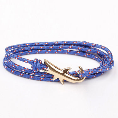 Pulseira Saiph · Pulseira de corda com pendente tubarão