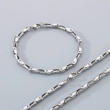 Pulseira de prata Alcoris · Pulseira de elos