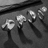 Bubble Rings · Stainless Steel Ring Set
