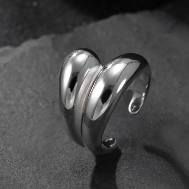 Ronde Ring · Double-layered open ring made of stainless steel