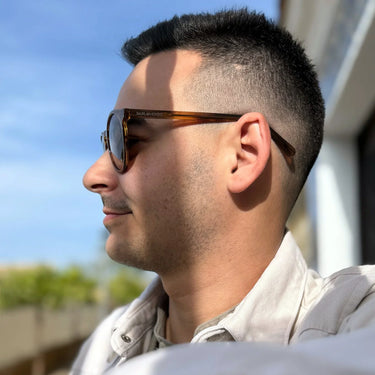 Torimbia · gafas de sol redondas de color naranja cristal con lentes marrones - Barlovento de Biar