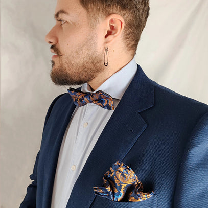 Austin · conjunto de pajarita azul y naranja - Barlovento de Biar