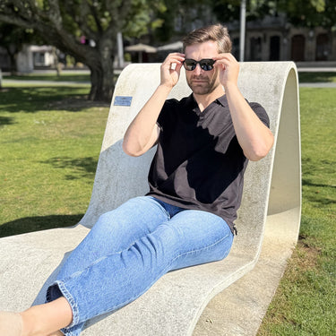 Benissero · gafas de sol negras de tacto suave