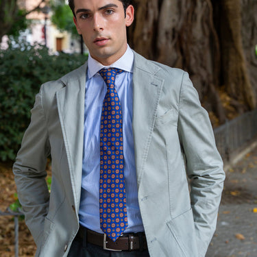 Calcata · Gravata azul estilo italiano