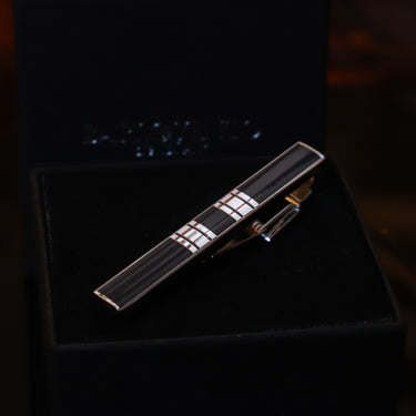 Cisne · pasador de corbata color negro y plata - Barlovento de Biar
