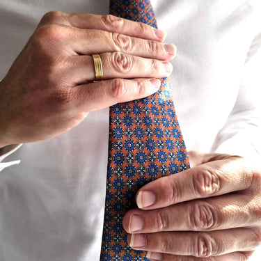 Como · corbata estilo italiano naranja