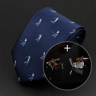 Conjunto de regalo de corbata y gemelos para golfistas - Barlovento de Biar
