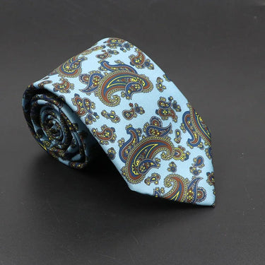 Dijon · corbata con estampado paisley azul cielo - Barlovento de Biar