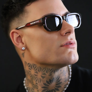 Famara · Blood red sunglasses with green UV400 lenses