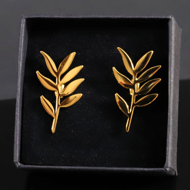 Hojas de olivo dorados · gemelos para olivareros