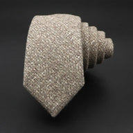 Laponia · corbata de lana beige y dorado - Barlovento de Biar