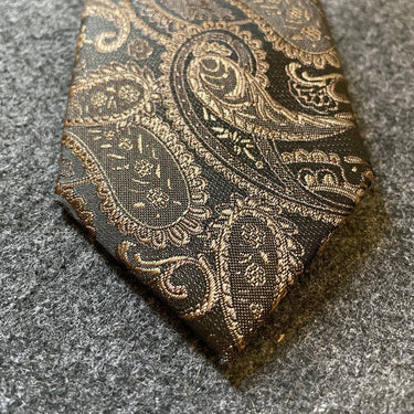 Limousin · corbata con estampado paisley marrón