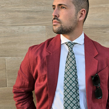 Nocera · corbata estilo italiano verde