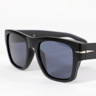 Ondarreta · gafas de sol cuadradas negras con protección UV400 y ribete metálico - Barlovento de Biar