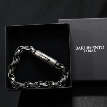 Pulseira Aludra · Pulseira de corrente preta cozida