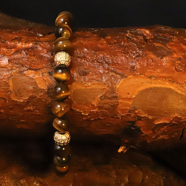 Pulseira Cassio · Pulseira de contas em aço inoxidável e cobre