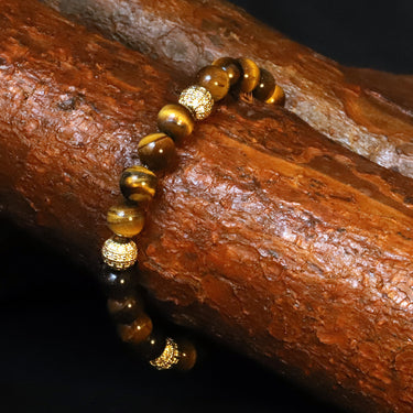 Pulseira Cassio · Pulseira de contas em aço inoxidável e cobre