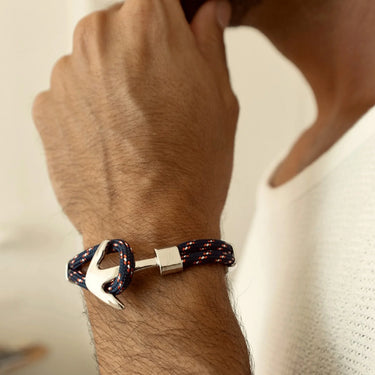 Ship Bracelet · Layered Rope Alloy Anchor