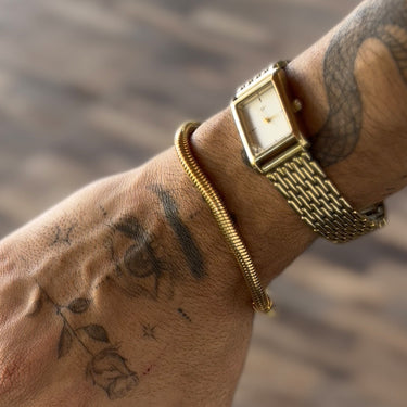 Pulseira Orilum Gold · Pulseira de mola banhada a ouro 18k