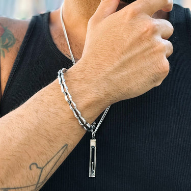 Pulseira Rigel · Pulseira de bambu de liga dupla camada
