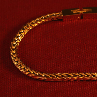 Pulseira Thalassa Pulseira de corrente rígida, banhada a ouro