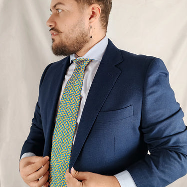 Rovigo · corbata amarilla y azul estilo italiano - Barlovento de Biar