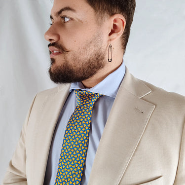 Rovigo · corbata amarilla y azul estilo italiano - Barlovento de Biar