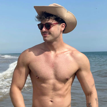 Saladeta · gafas de sol redondas de cristal rojo