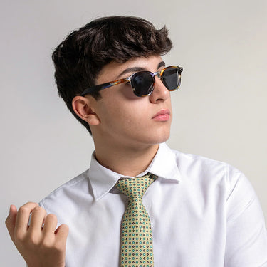 Savinosa · round brown and crystal sunglasses