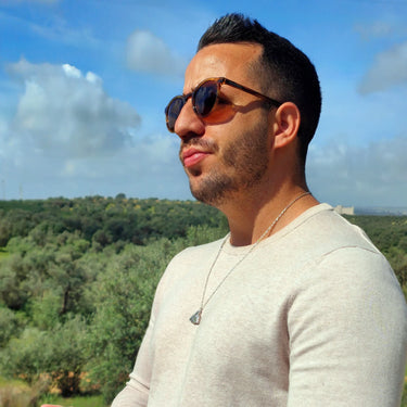 Torimbia · gafas de sol redondas de color naranja cristal con lentes marrones - Barlovento de Biar