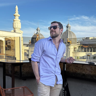Trabucador · gafas de sol de carey con patillas de color dorado