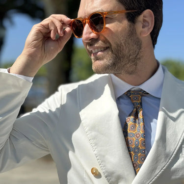 Valdarno · corbata estilo italiano amarilla