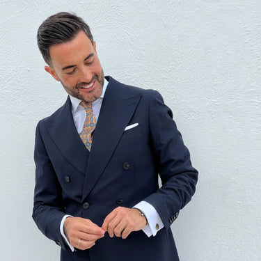 Valdarno · corbata estilo italiano amarilla