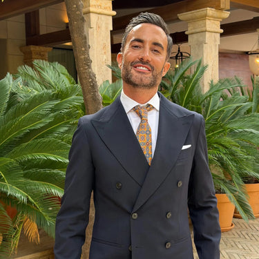 Valdarno · corbata estilo italiano amarilla