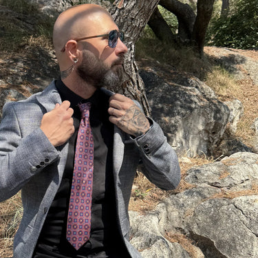 Volterra · Corbata estilo italiano rosa