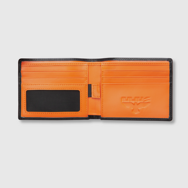 Zürich · Billetera de cuero genuino con interior naranja