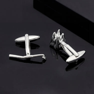 Diente y espejo · gemelos de camisa para dentistas