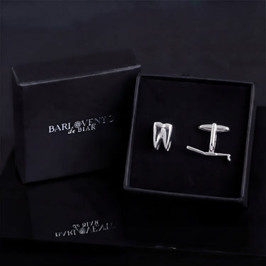 Diente y espejo · gemelos de camisa para dentistas