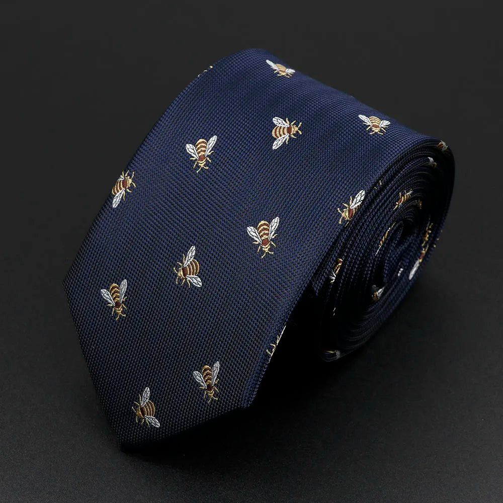 Abejas  ·  corbata azul con diseño de abeja