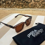Illetes · gafas de sol de color marrón grisáceo cristalino con lentes marrones - Barlovento de Biar