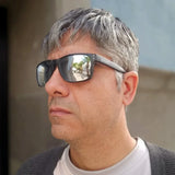 Palmones · gafas de sol con lentes reflectantes plateadas - Barlovento de Biar