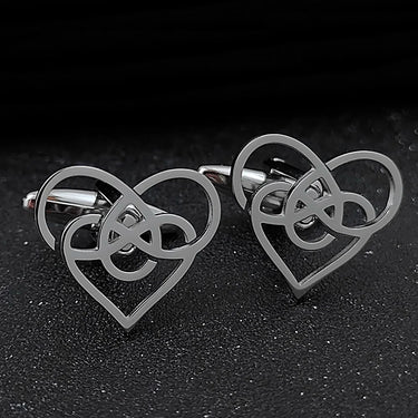 Set de regalo de corbata y gemelos con corazones de amor para San Valentín