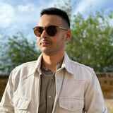 Torimbia · gafas de sol redondas de color naranja cristal con lentes marrones - Barlovento de Biar