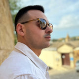 Torimbia · gafas de sol redondas de color naranja cristal con lentes marrones - Barlovento de Biar