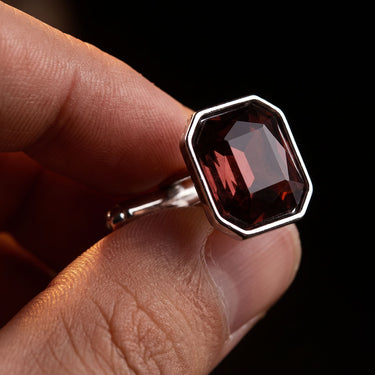 Aldebaran · cufflinks with red wine stone