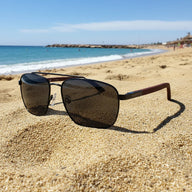 Almadraba · gafas de sol grabadas con patillas de madera