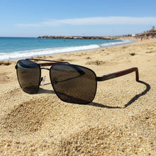 Almadraba · gafas de sol grabadas con patillas de madera