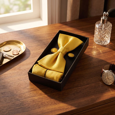 Yellow · yellow bow tie set